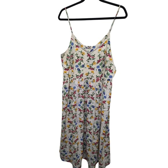 Old Navy Floral Print Sleeveless Midi Dress With Adjustable Straps & Smocked Bac - Picture 1 of 12